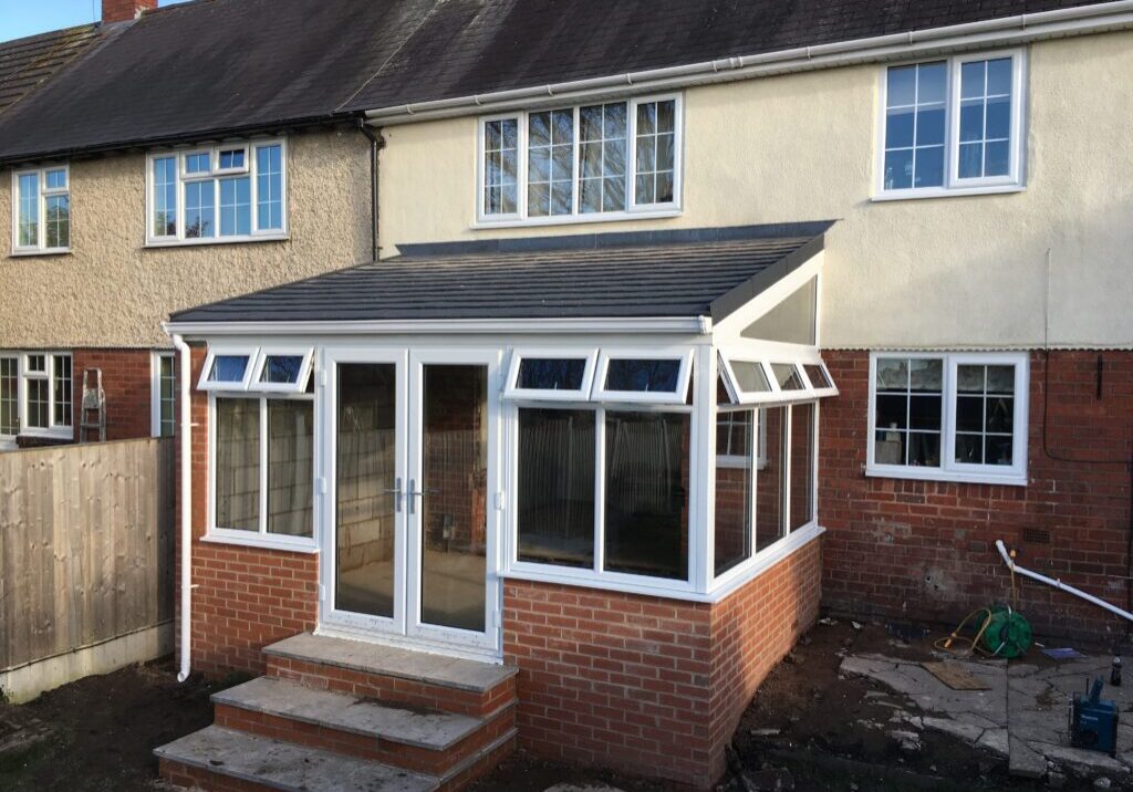 finished double glazed conservatory installation